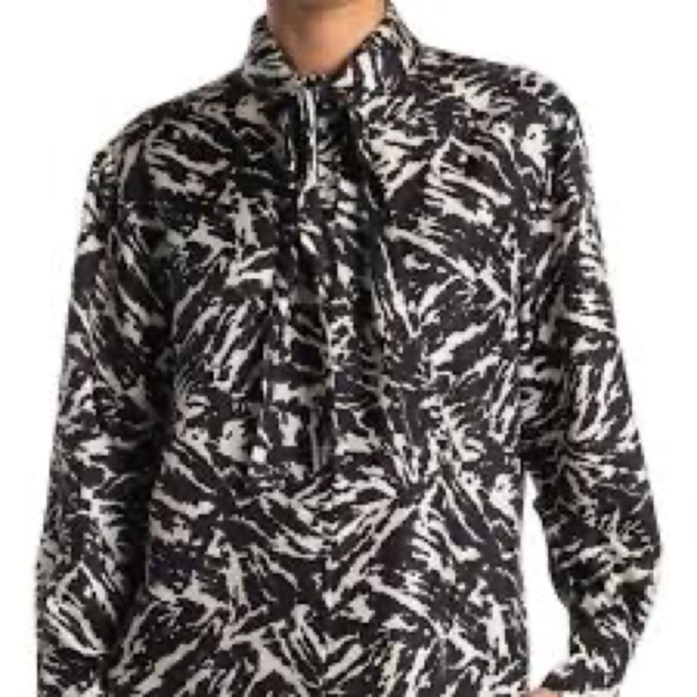 Jason Wu Black and White Abstract Blouse